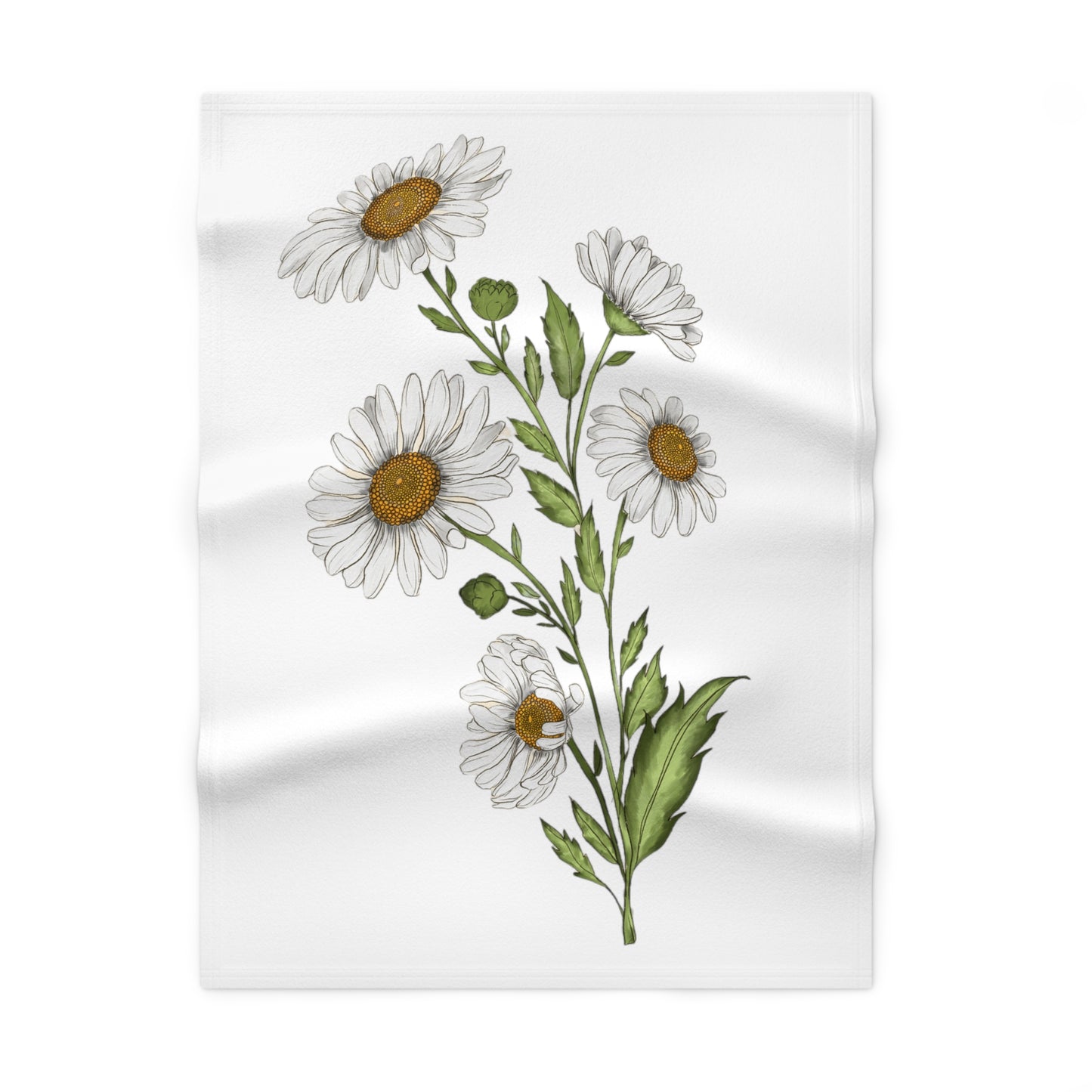 Summer Daisy Soft Fleece Baby Blanket