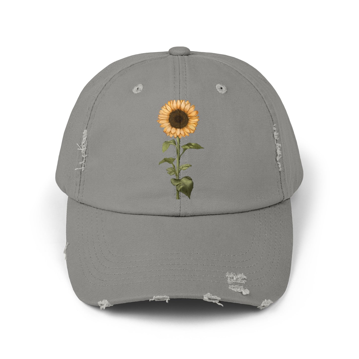 Sunflower Unisex Distressed Cap