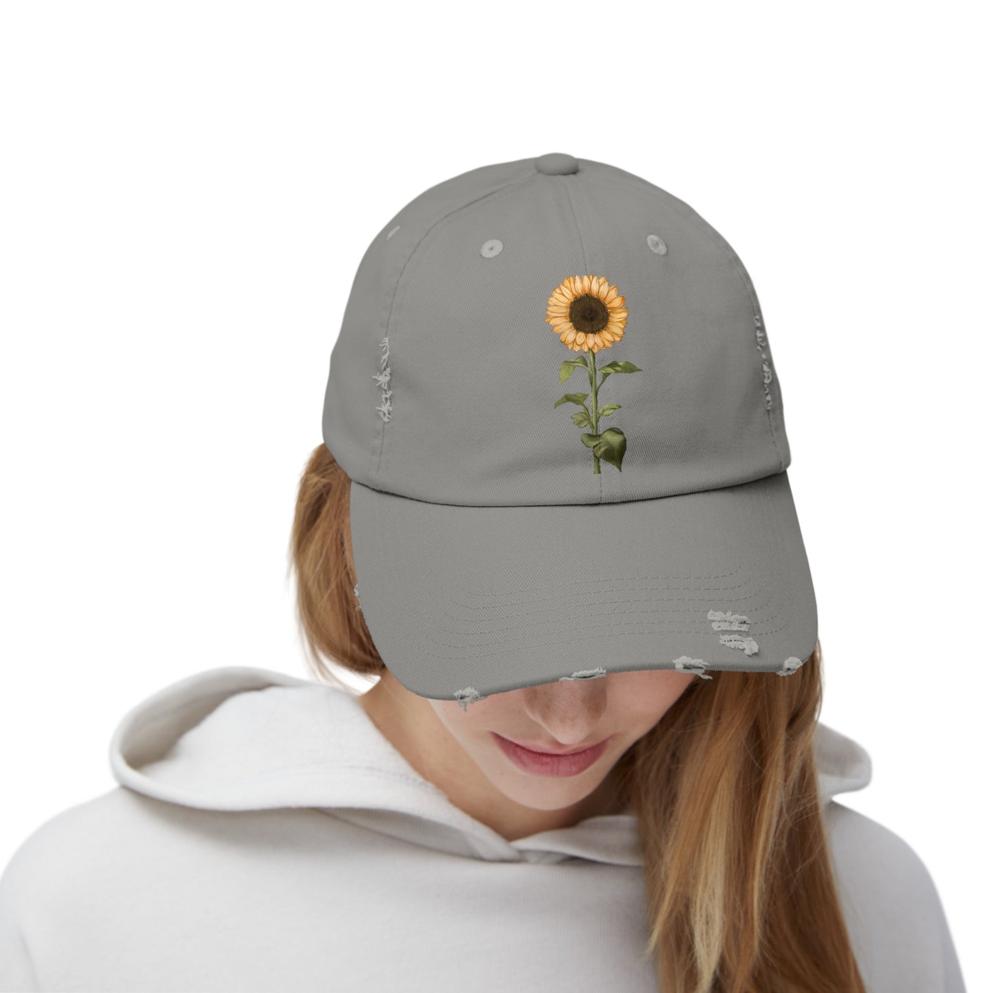 Sunflower Unisex Distressed Cap