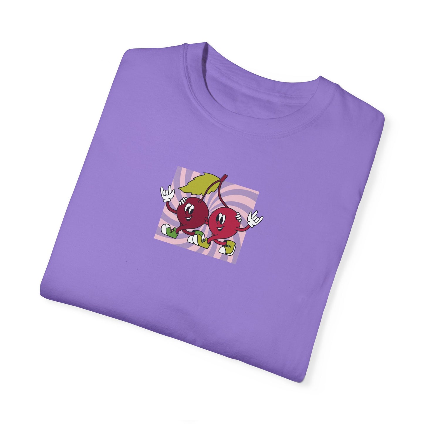 Pair of Cherries In Sneakers Unisex Garment-Dyed T-shirt