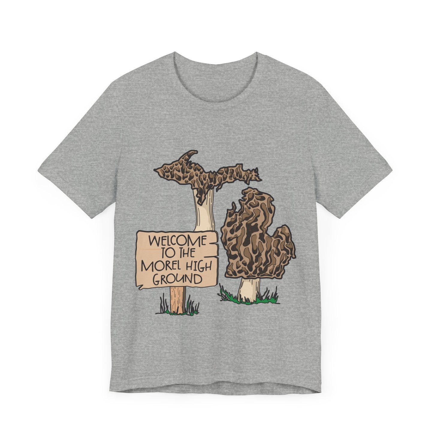 Welcome to the Morel High Ground T-Shirt - Celebrate Michigan's Fungi Heritage!