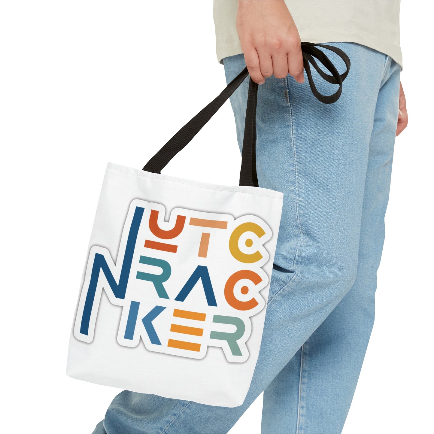 Nutcracker Typography 18" x 18"  Polyester Tote Bag