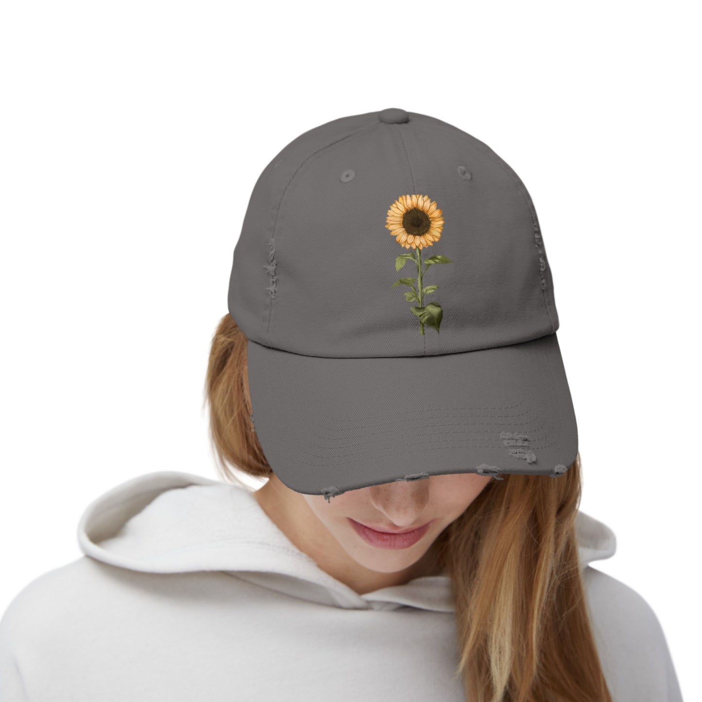 Sunflower Unisex Distressed Cap