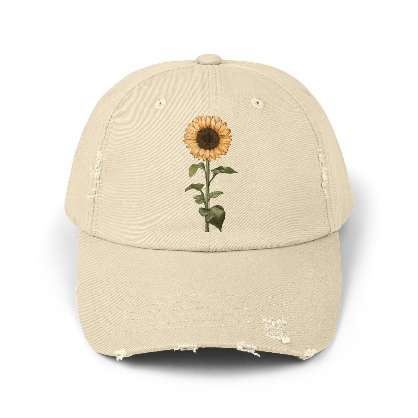 Sunflower Unisex Distressed Cap