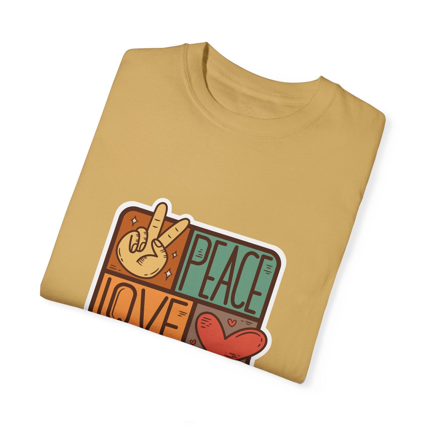 Peace, Love, Cherries Unisex Garment-Dyed T-shirt
