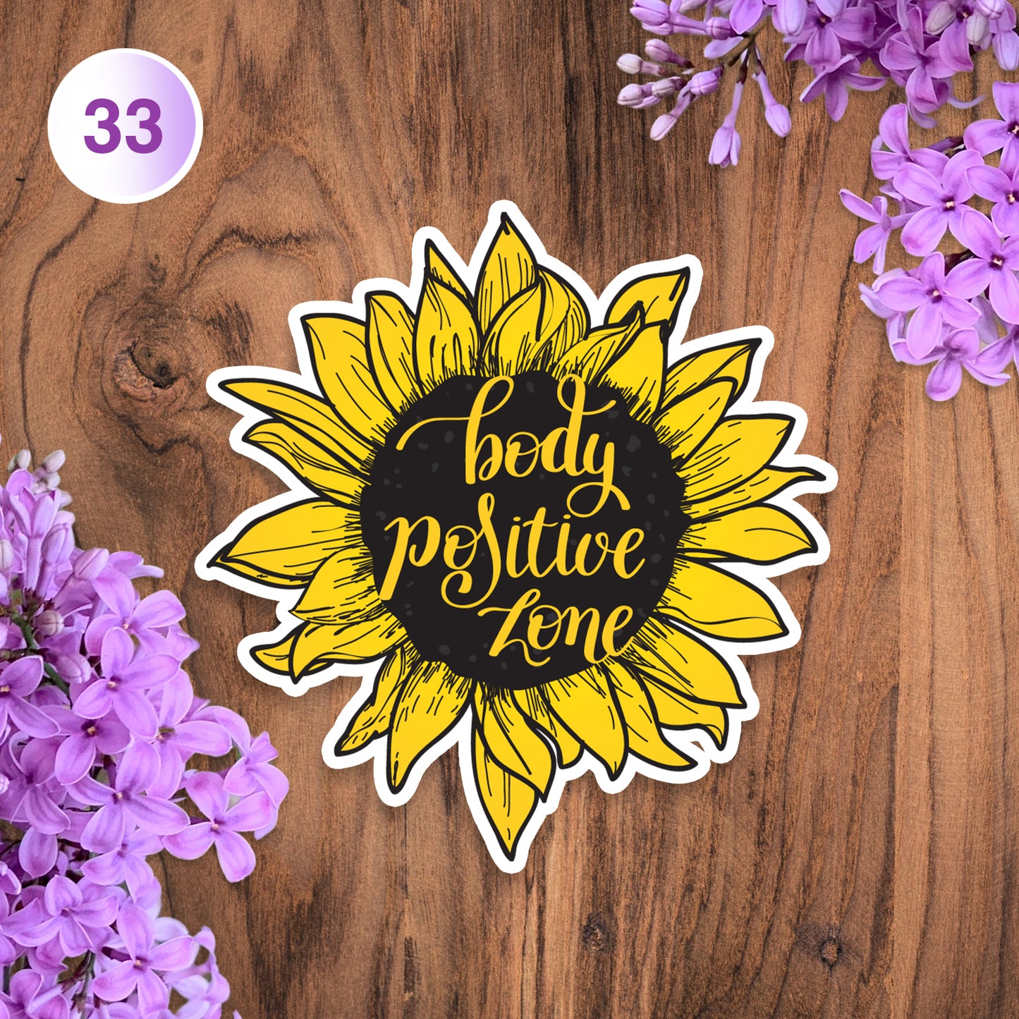 Denali & Co. Body Positive Zone Sunflower Body Positivity Sticker