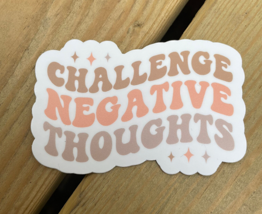 Denali & Co. Challenge Negative Thoughts Mental Health Awareness Sticker