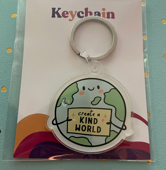 Create a Kind World Acrylic Keychain