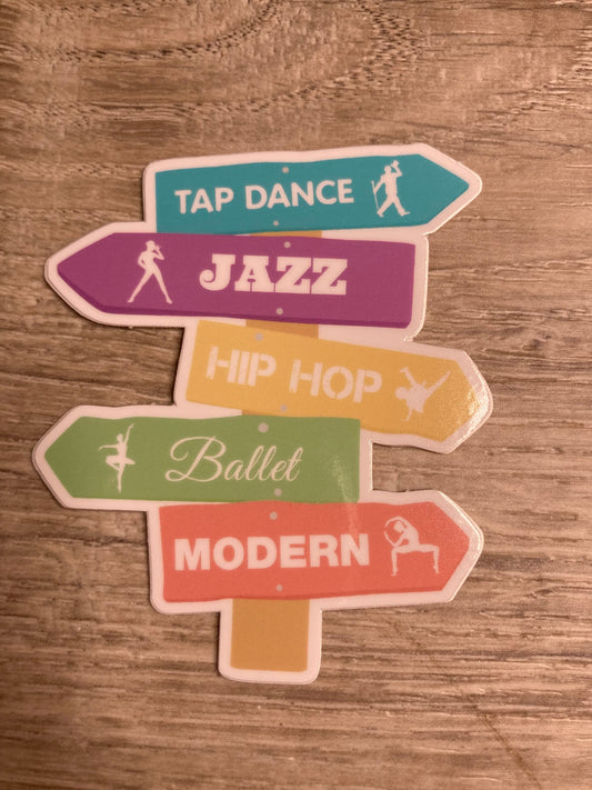 Denali & Co. All Roads Lead to Dance Vinyl Sticker, Dance Sticker, Gifts For Dancers, Ballet Gifts