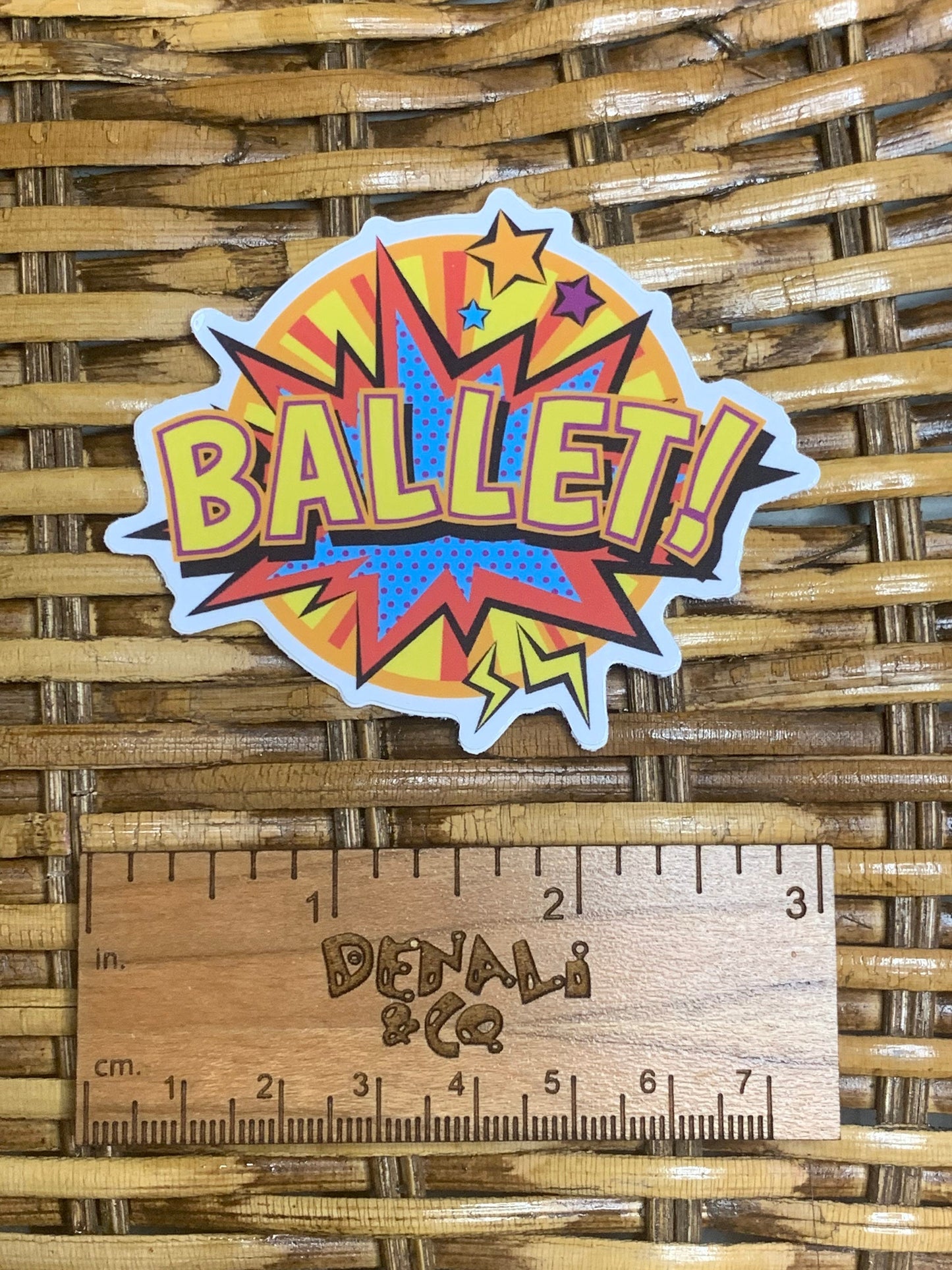 Denali & Co. Comic Strip Ballet Vinyl Sticker, Dance Sticker, Gifts For Dancers, Ballet Gift