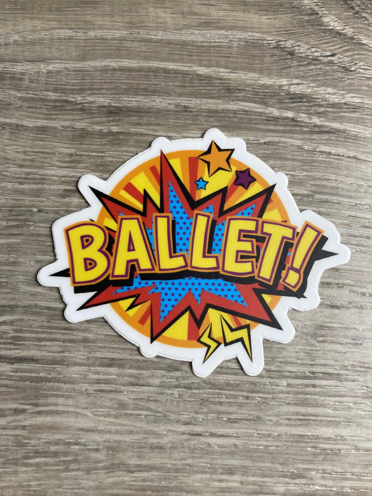 Denali & Co. Comic Strip Ballet Vinyl Sticker, Dance Sticker, Gifts For Dancers, Ballet Gift