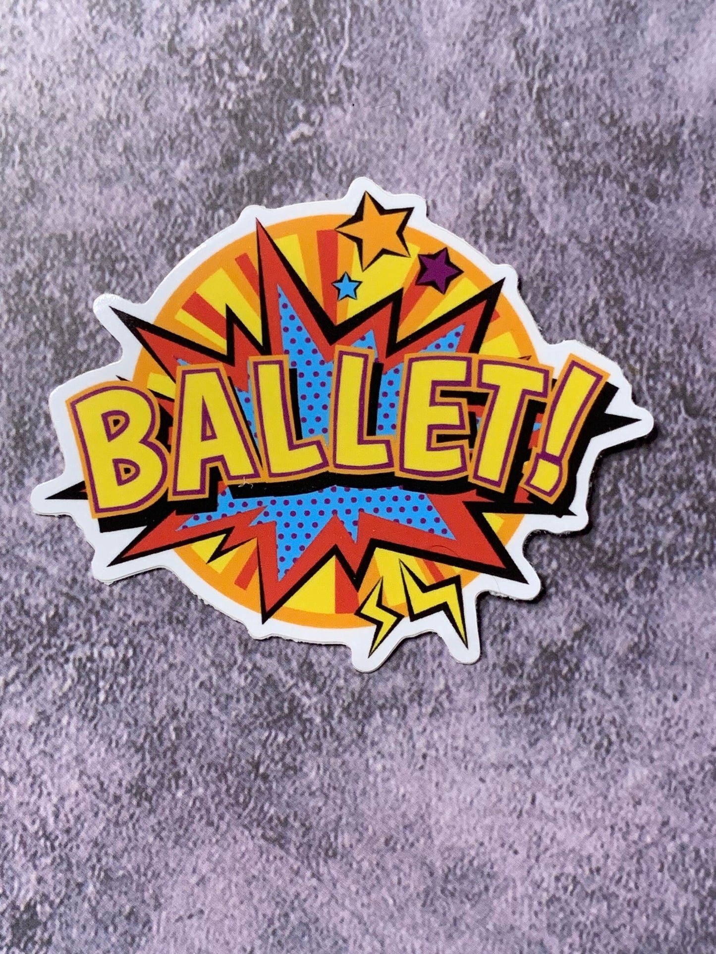 Denali & Co. Comic Strip Ballet Vinyl Sticker, Dance Sticker, Gifts For Dancers, Ballet Gift