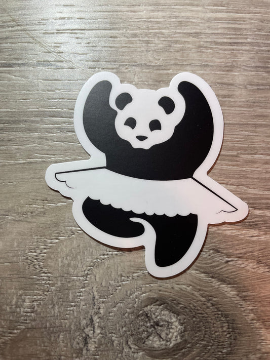 PANDAnce Dance Vinyl Sticker, 2.9" x 3"