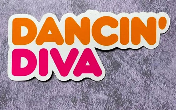 Dancin' Diva Vinyl Sticker, Dance Sticker, Gifts for Dancers