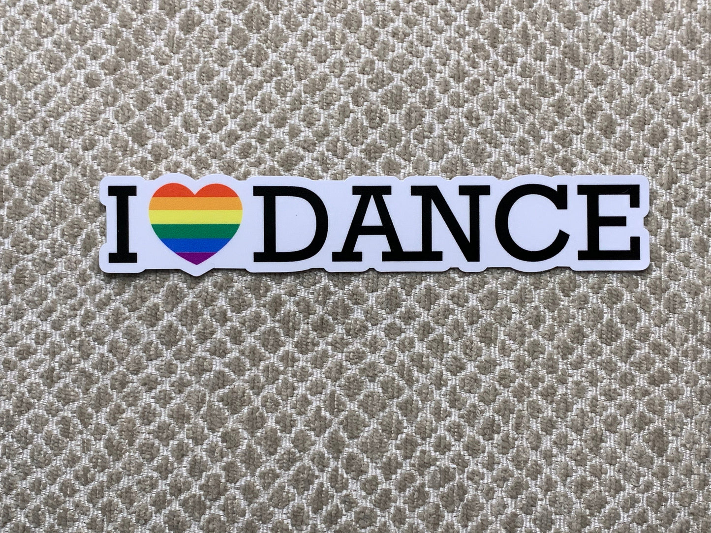 I Heart Dance Rainbow Sticker, Vinyl Decal, Laptop Sticker, Dance Sticker, Gifts For Dancers,